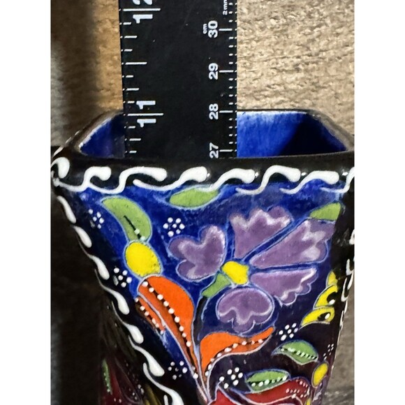 12" Turkish Handmade Twisted Vase Traditional Home Décor Gift Sedef Turkey - Picture 10 of 11